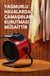 Yüksek Güçlü Hızlı Elektrikli Isıtıcı Fan Otomatik Aşırı Isınma Koruması 3 Kademeli Sessiz 3000W