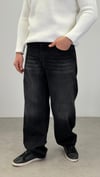 BAGGY TAŞ YIKAMALI JEAN SİYAH