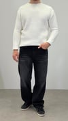 BAGGY TAŞ YIKAMALI JEAN SİYAH