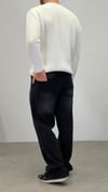 BAGGY TAŞ YIKAMALI JEAN SİYAH