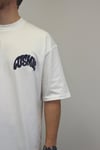 BASKILI OVERSİZE BİSİKLET YAKA T-SHIRT