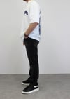 BASKILI OVERSİZE BİSİKLET YAKA T-SHIRT