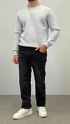 BİSİKLET YAKA BASİC SWEATSHİRT GRİ
