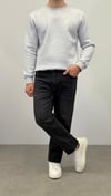 BİSİKLET YAKA BASİC SWEATSHİRT GRİ