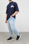BUZ MAVİSİ YIKAMALI BOYFRİEND JEAN 
