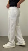 ÇİZGİLİ BAGGY PANTOLON BEYAZ