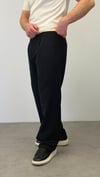 ÇİZGİLİ BAGGY PANTOLON SİYAH