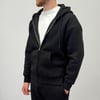 FERMUARLI BASIC KAPŞONLU SWEATSHIRT SİYAH
