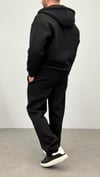 FERMUARLI BASIC KAPŞONLU SWEATSHIRT SİYAH