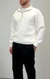 FERMUARLI SWEATSHIRT BEYAZ
