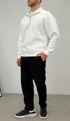 FERMUARLI SWEATSHIRT BEYAZ