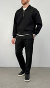 FERMUARLI SWEATSHIRT SİYAH
