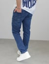 KOYU MAVİ YIKAMALI REGULAR JEAN