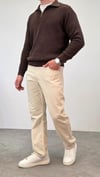 KREM YIKAMALI BAGGY FİT JEAN