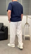 NAKIŞLI BAGGY PANTOLON BEYAZ