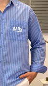 NAKIŞLI MONO ÇİZGİLİ MAVİ
