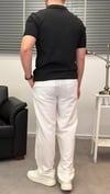 ÖRGÜ DESEN POLO YAKA T-SHIRT SİYAH
