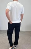 ÖRME BİSİKLET YAKA T-SHIRT BEYAZ