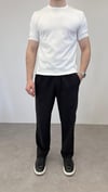 ÖRME BİSİKLET YAKA T-SHIRT BEYAZ