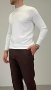 ÖRME BİSİKLET YAKA TRİKO BEYAZ