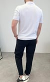 ÖRME POLO YAKA DÜĞMELİ T-SHIRT BEYAZ