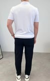 ÖRME POLO YAKA DÜĞMELİ T-SHIRT BEYAZ