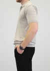 ÖRME POLO YAKA DÜĞMESİZ T-SHIRT TAŞ