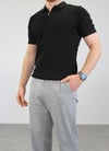 ÖRME POLO YAKA FERMUARLI İNCE FİTİLLİ