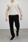 ÖRME POLO YAKA FİTİLLİ T-SHIRT TAŞ