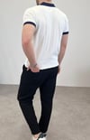 ÖRME POLO YAKA KALIN FİTİLLİ T-SHIRT