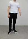 ÖRME POLO YAKA ŞERİT DETAYLI T-SHIRT EKRU