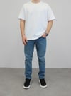 OVERSIZE BİSİKLET YAKA T-SHIRT BEYAZ