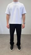 OVERSIZE DA VINCI 3D BASKILI T-SHIRT BEYAZ