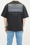 OVERSIZE DA VINCI 3D BASKILI T-SHIRT SİYAH