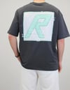 OVERSİZE R BASKILI T-SHIRT GRİ