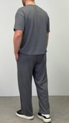 OYSHO KUMAŞ YARIM OVERSİZE T-SHIRT FÜME