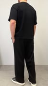 OYSHO KUMAŞ YARIM OVERSİZE T-SHIRT SİYAH