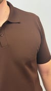 REGULAR POLO YAKA T-SHIRT KAHVERENGİ