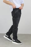 SİYAH YIKAMALI REGULAR JEAN