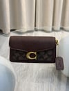 👜 Coach Tabby Monogram Omuz Çantası – Acı Kahve