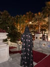 Garden Flora Black Abaya Şal Takım – Asaletin Zarif Kalesi