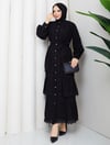 İTHAL SİENNA DRESS-İNCİ DÜĞMELİ ELBİSE