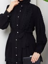 İTHAL SİENNA DRESS-İNCİ DÜĞMELİ ELBİSE