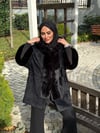 LUXE KÜRK DETAYLI OVERSIZE PANÇO