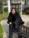 LUXE KÜRK DETAYLI OVERSIZE PANÇO