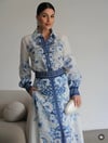Ottoman Bloom Etek Gömlek Takım (İthal Keten)