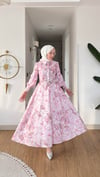 Pink Bella Couture Elbise ( İthal Keten Elbise )