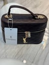 Yves  Saint Laurent Kapitone El & Omuz Çantası-Acı Kahve