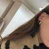 Marka Model Siyah Mineli Küpe