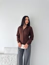 Bel Bağlamalı Gömlek-Kahve